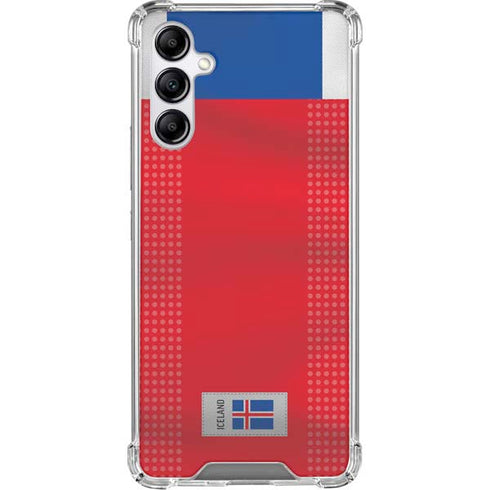 Iceland Soccer Flag Galaxy A15 5G Clear Case